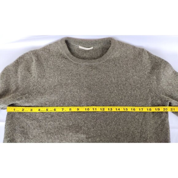 WoolOvers Olive Green 100% Lambswool Crewneck Sweater Size L - Picture 5 of 7